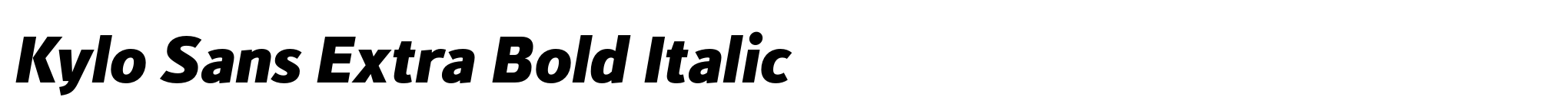 Kylo Sans Extra Bold Italic image